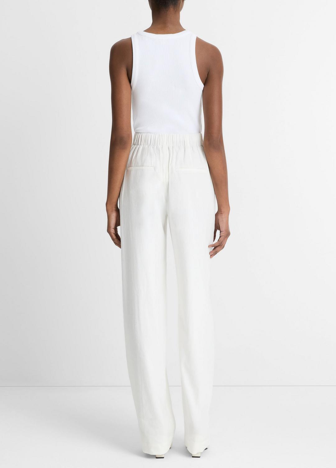 Linen-Blend High-Rise Pull-On Pant in Trousers | Vince near me
