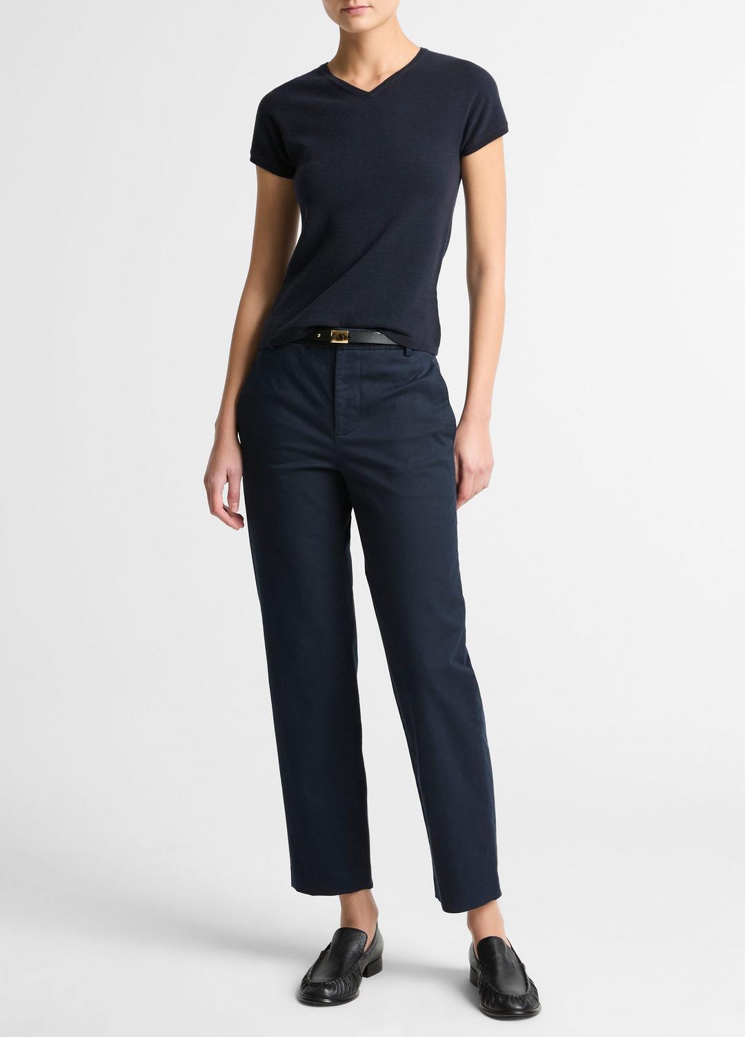 Avery Mid-Rise Italian Stretch-Cotton Chino Pant in Trousers | Vince sale