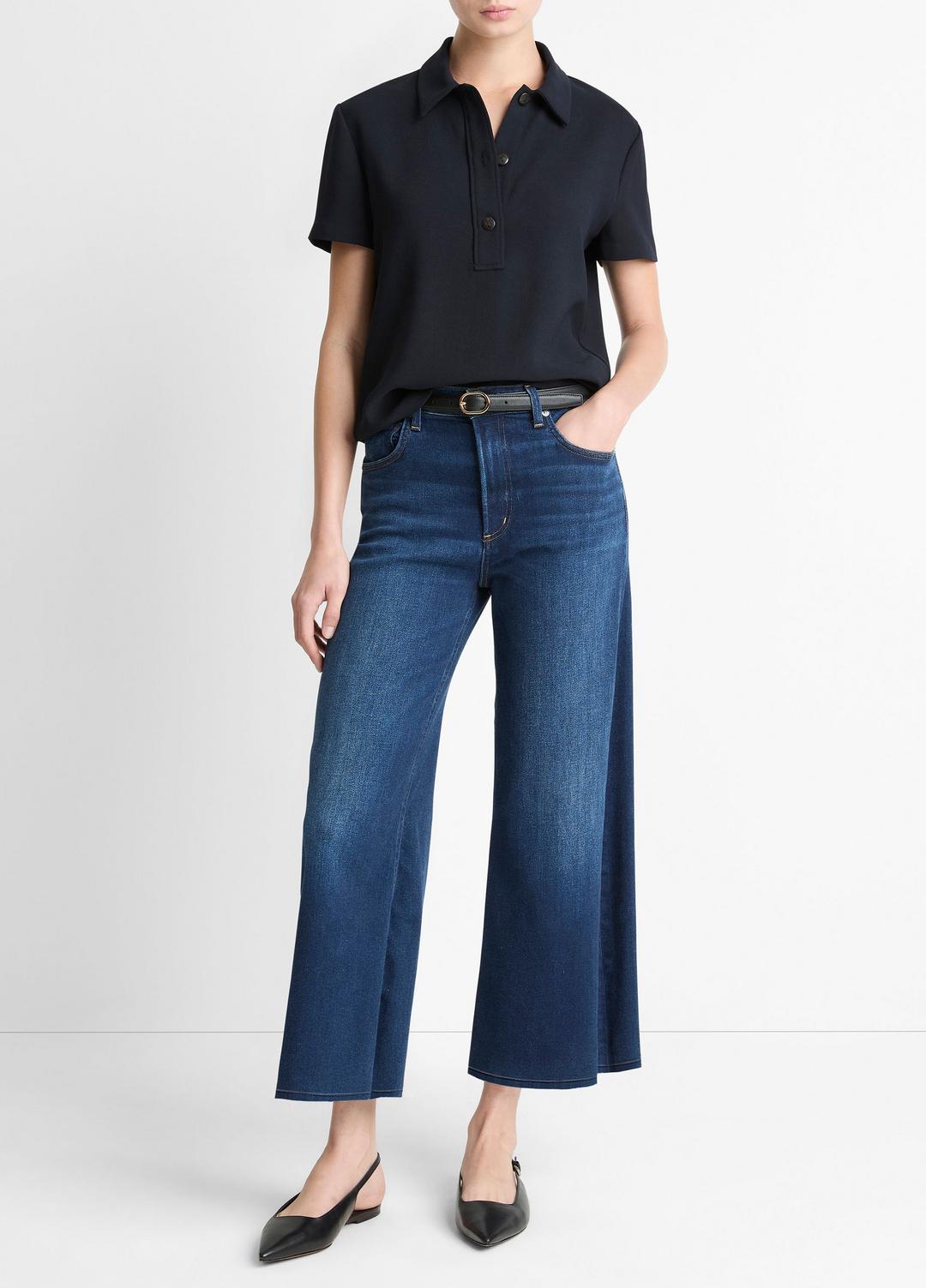Citizens of Humanity Lyra Wide-Leg Crop Clean-Hem Jean in Denim | Vince for sale
