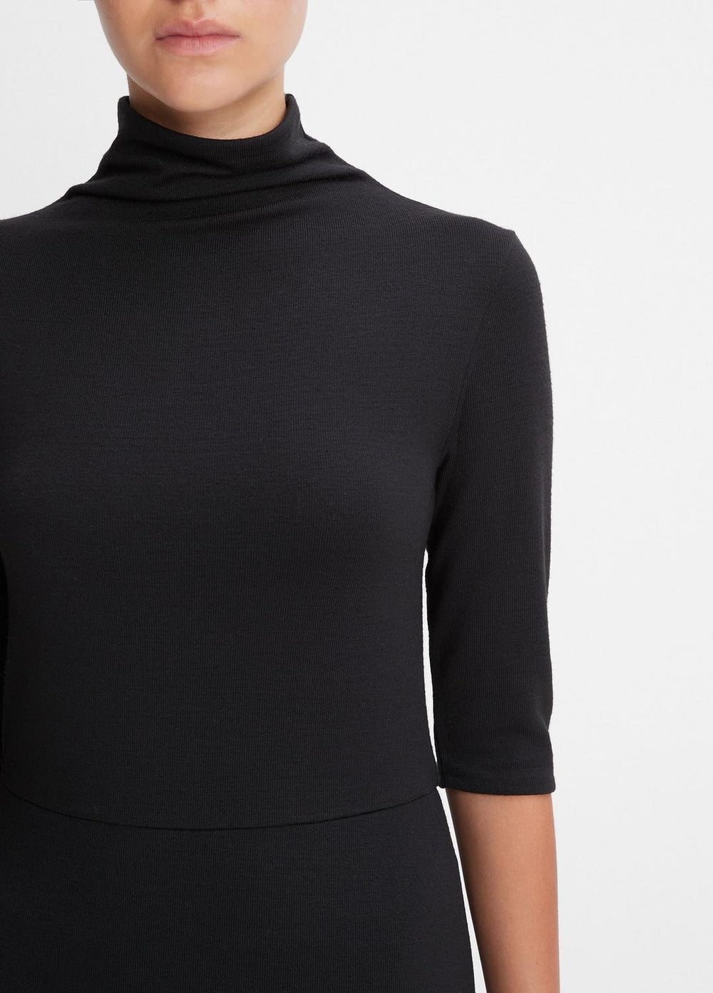 Elbow-Sleeve Turtleneck Dress in Dresses | Vince Online