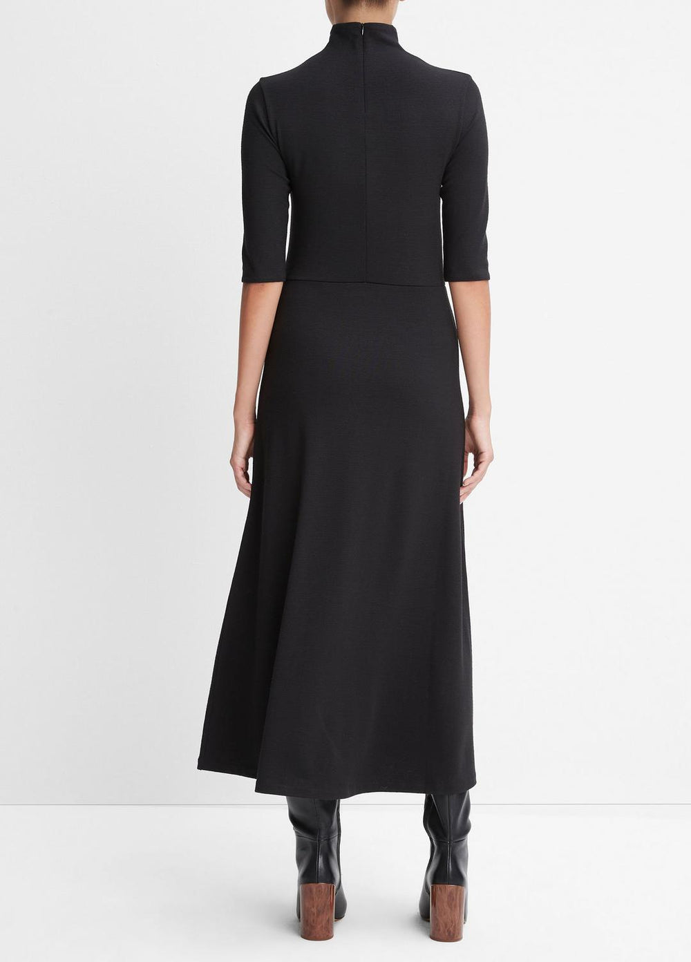 Elbow-Sleeve Turtleneck Dress in Dresses | Vince Online