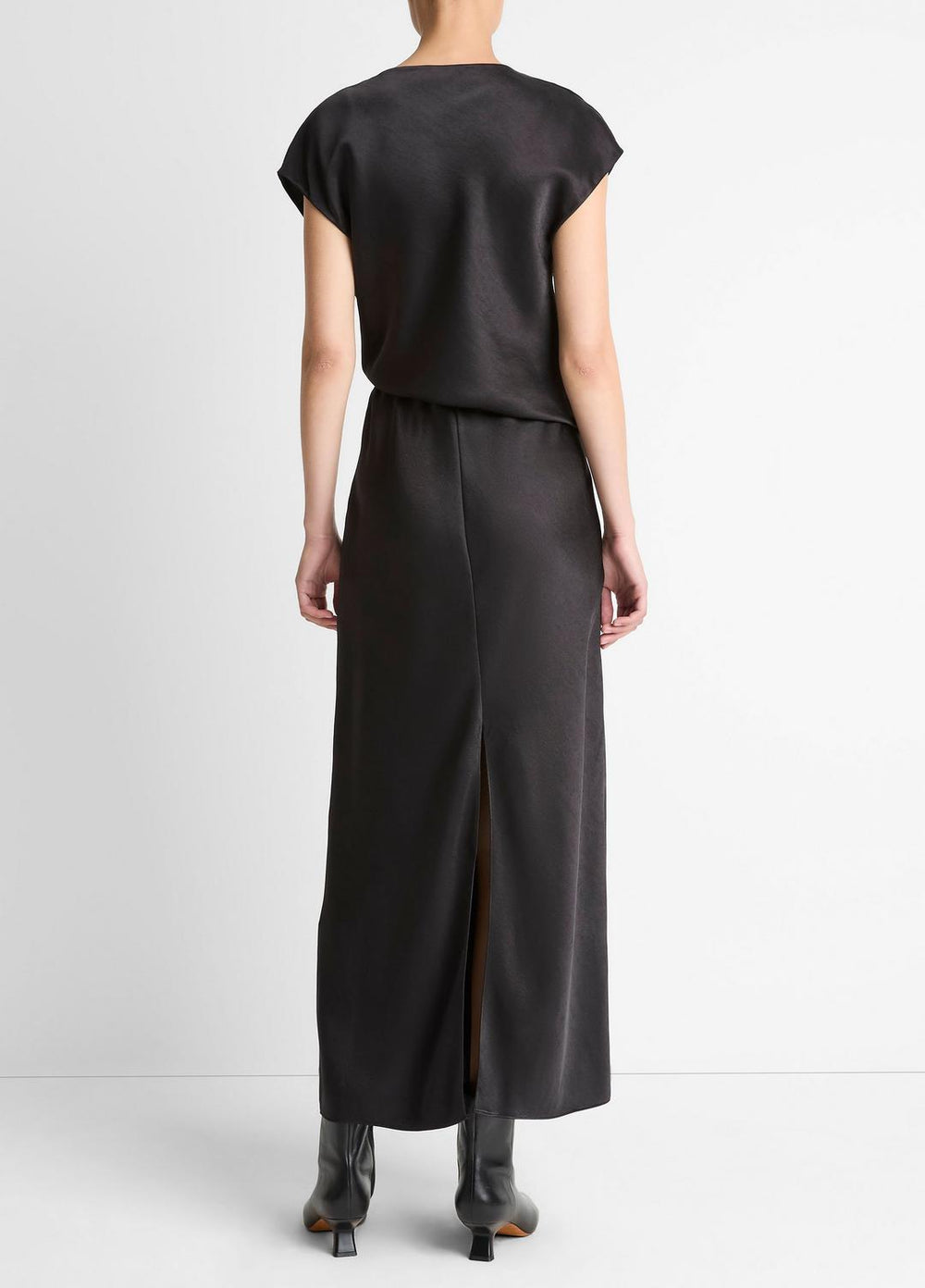 Draped Satin Cowl-Neck Dress in Dresses | Vince discount