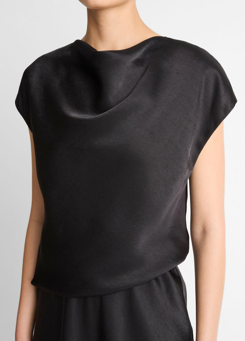 Draped Satin Cowl-Neck Dress in Dresses | Vince discount