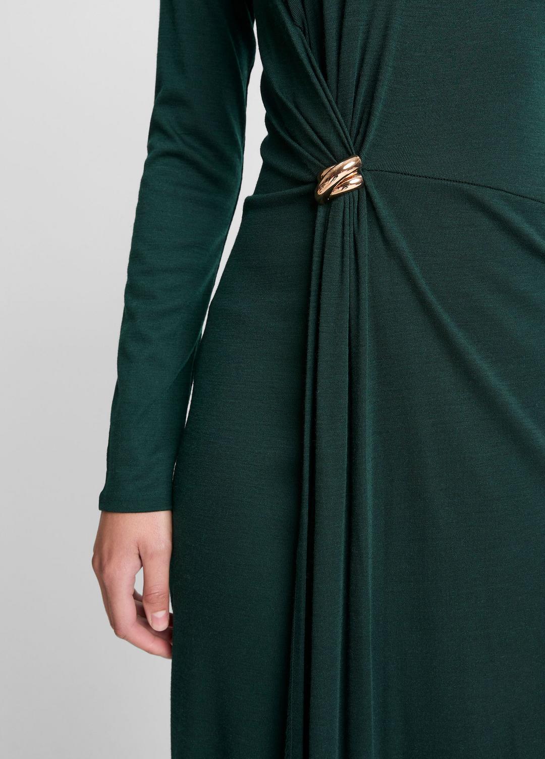 Cinched-Waist Wool-Blend Long-Sleeve Dress in Dresses | Vince sale