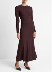Ruched-Seam Long-Sleeve Dress in Dresses | Vince for sale