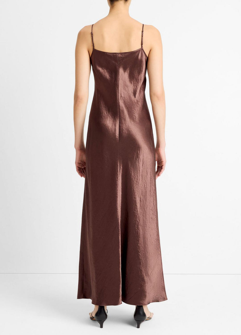 Satin Bias Maxi Slip Dress in Dresses | Vince US