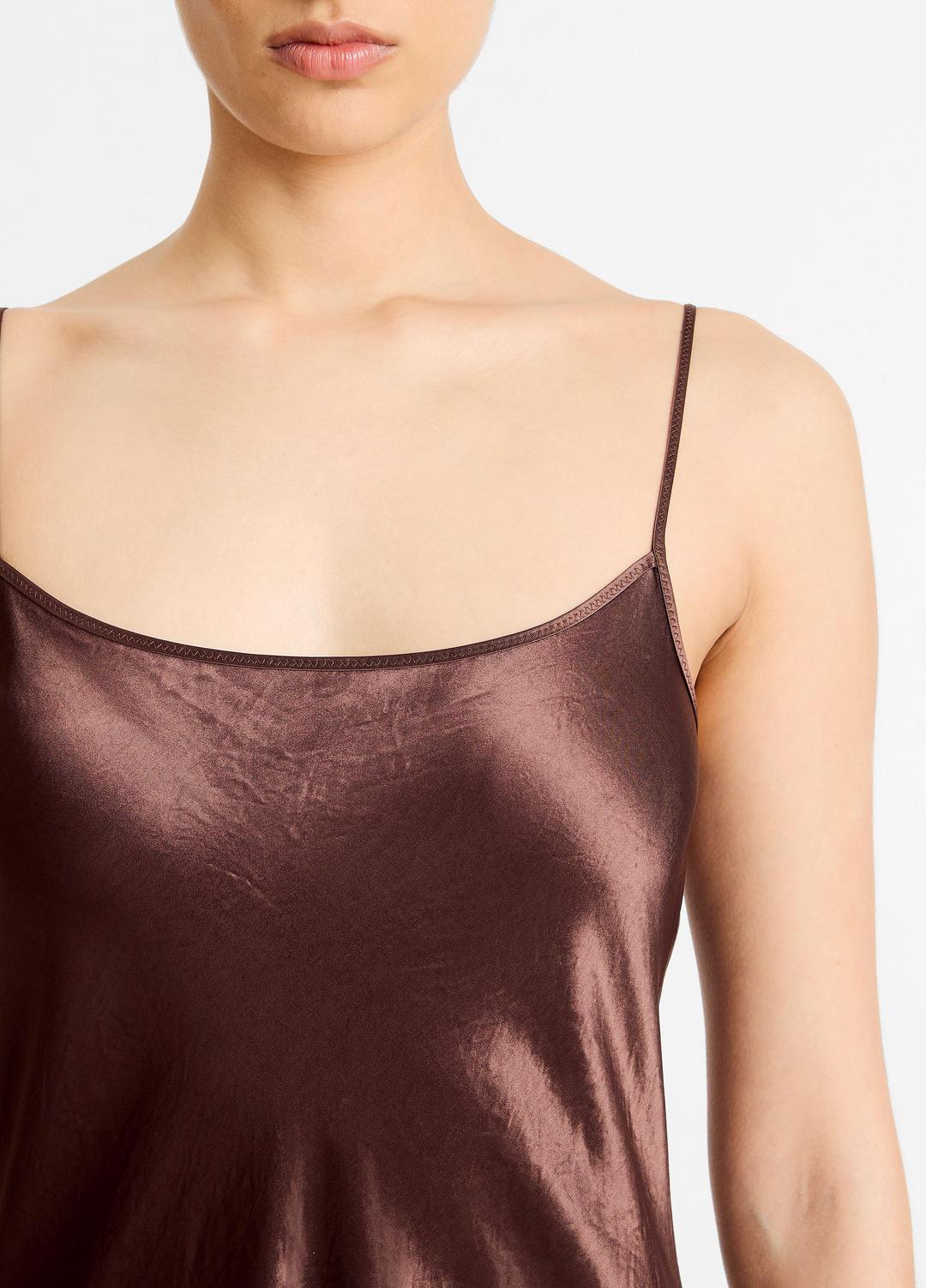 Satin Bias Maxi Slip Dress in Dresses | Vince US