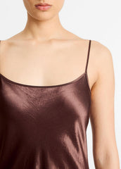 Satin Bias Maxi Slip Dress in Dresses | Vince US