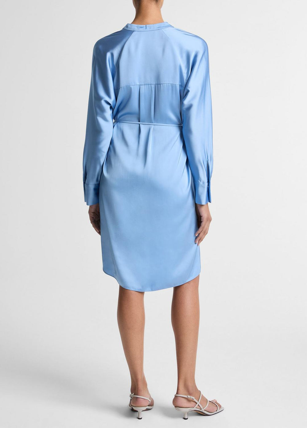 Matte Satin Band-Collar Dress in Dresses | Vince discount