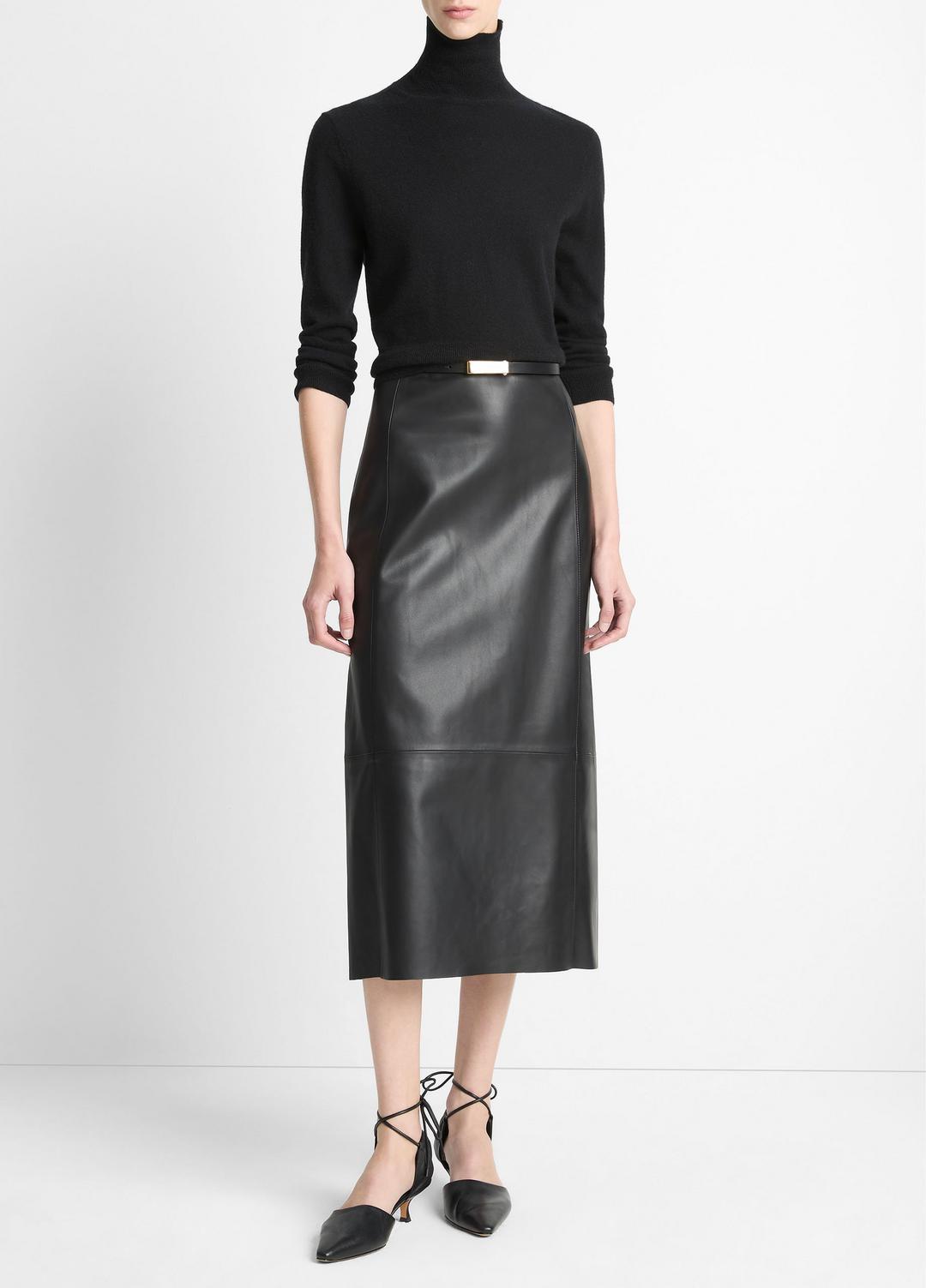 Leather Straight Skirt in Skirts | Vince Online