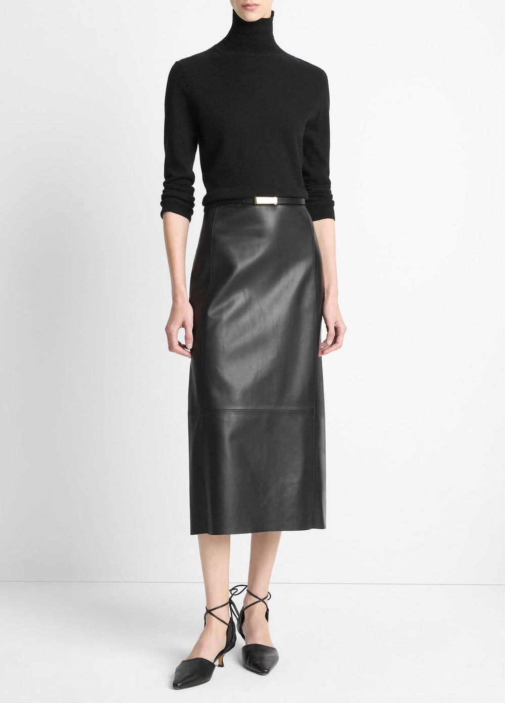 Leather Straight Skirt in Skirts | Vince Online
