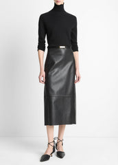Leather Straight Skirt in Skirts | Vince Online
