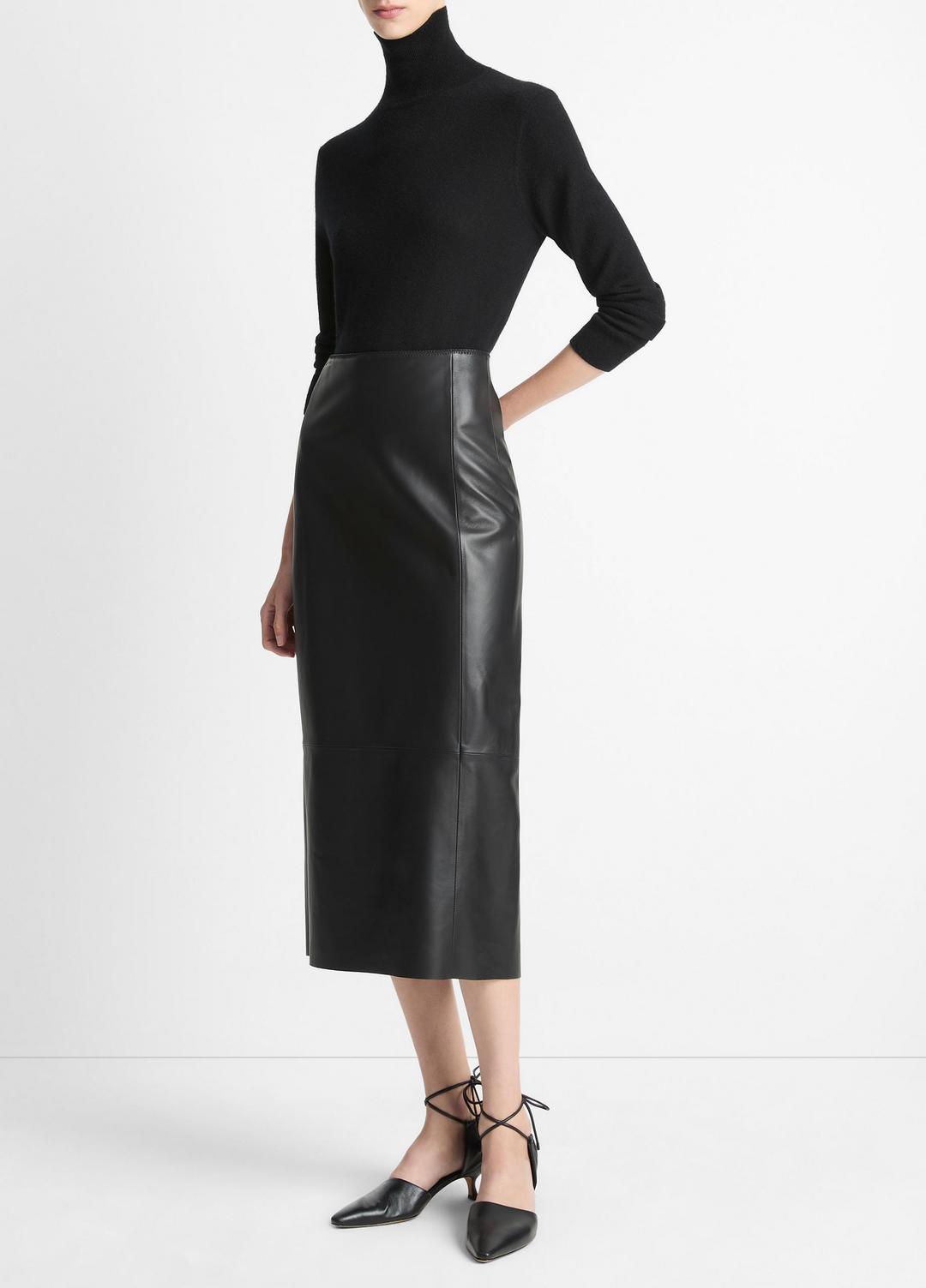 Leather Straight Skirt in Skirts | Vince Online