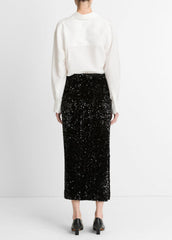Sequined Velvet Column Skirt in Skirts | Vince outlet