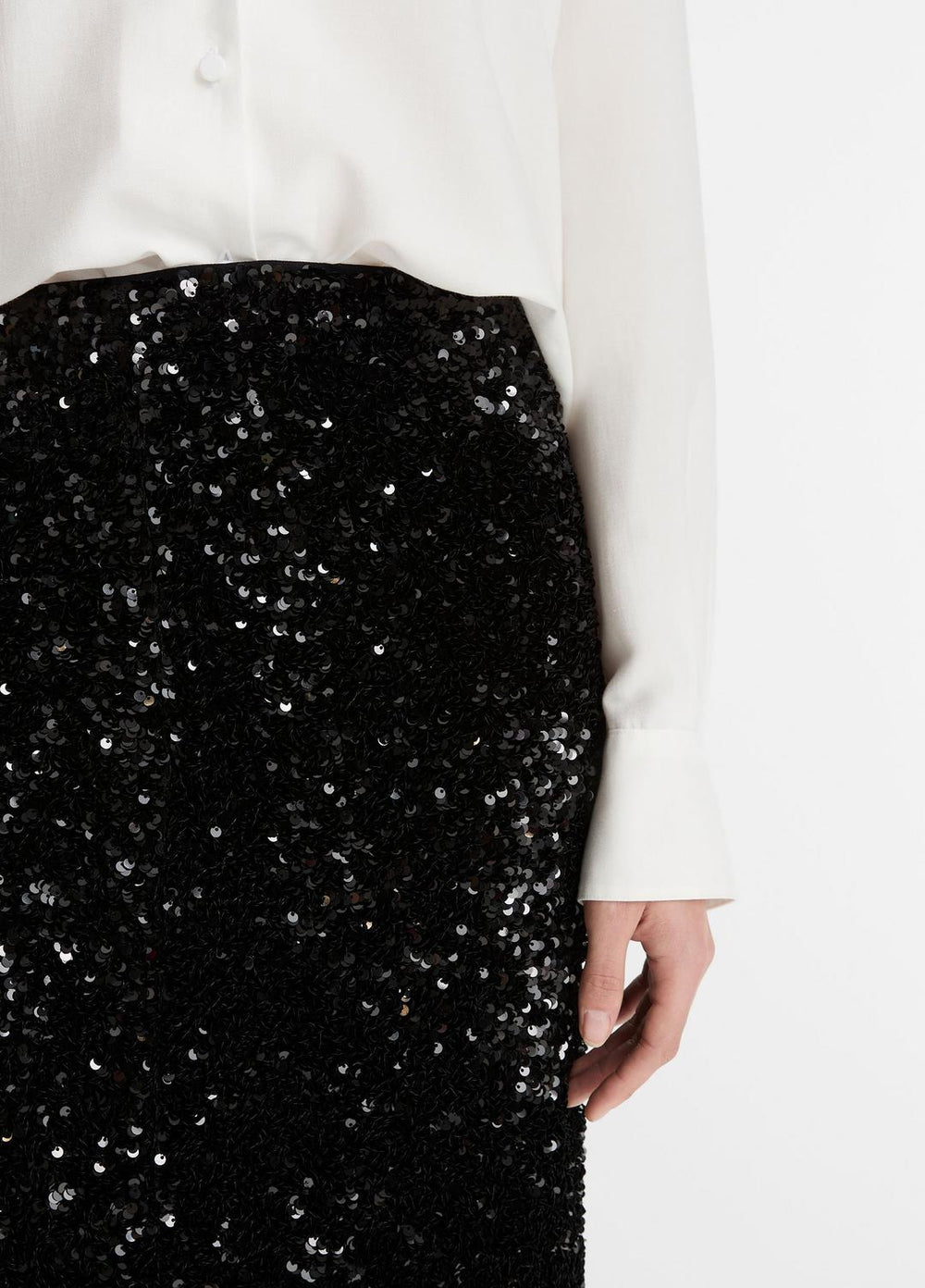 Sequined Velvet Column Skirt in Skirts | Vince outlet