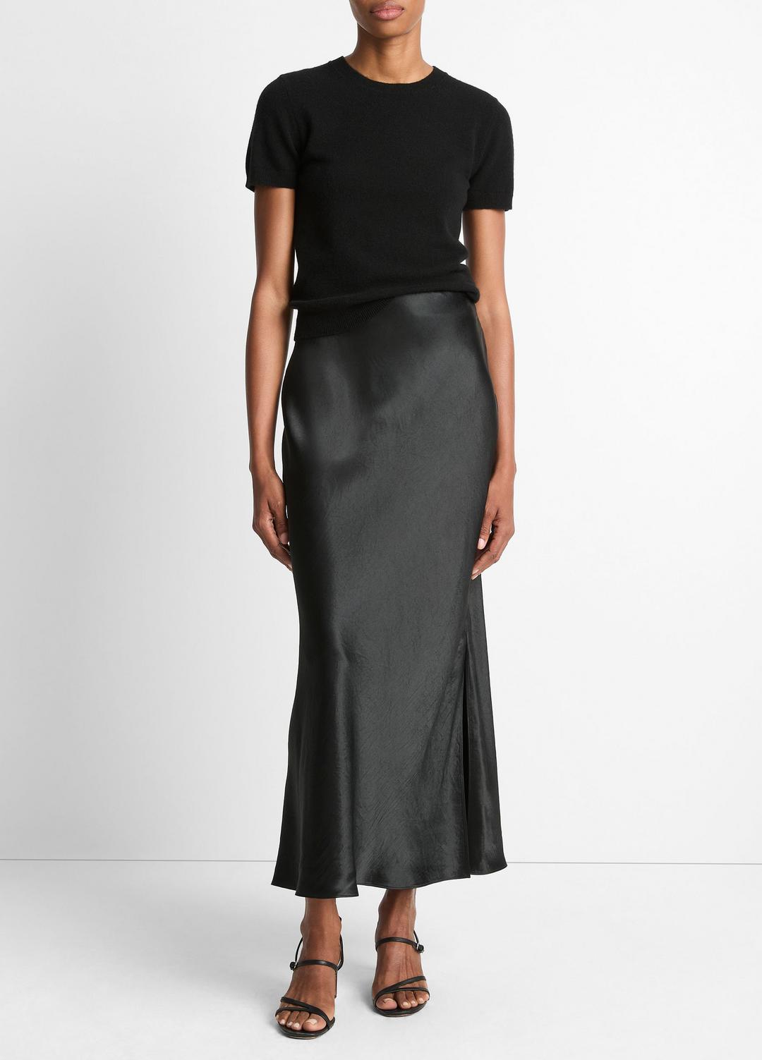 Satin Side-Slit Slip Skirt in Skirts | Vince sale
