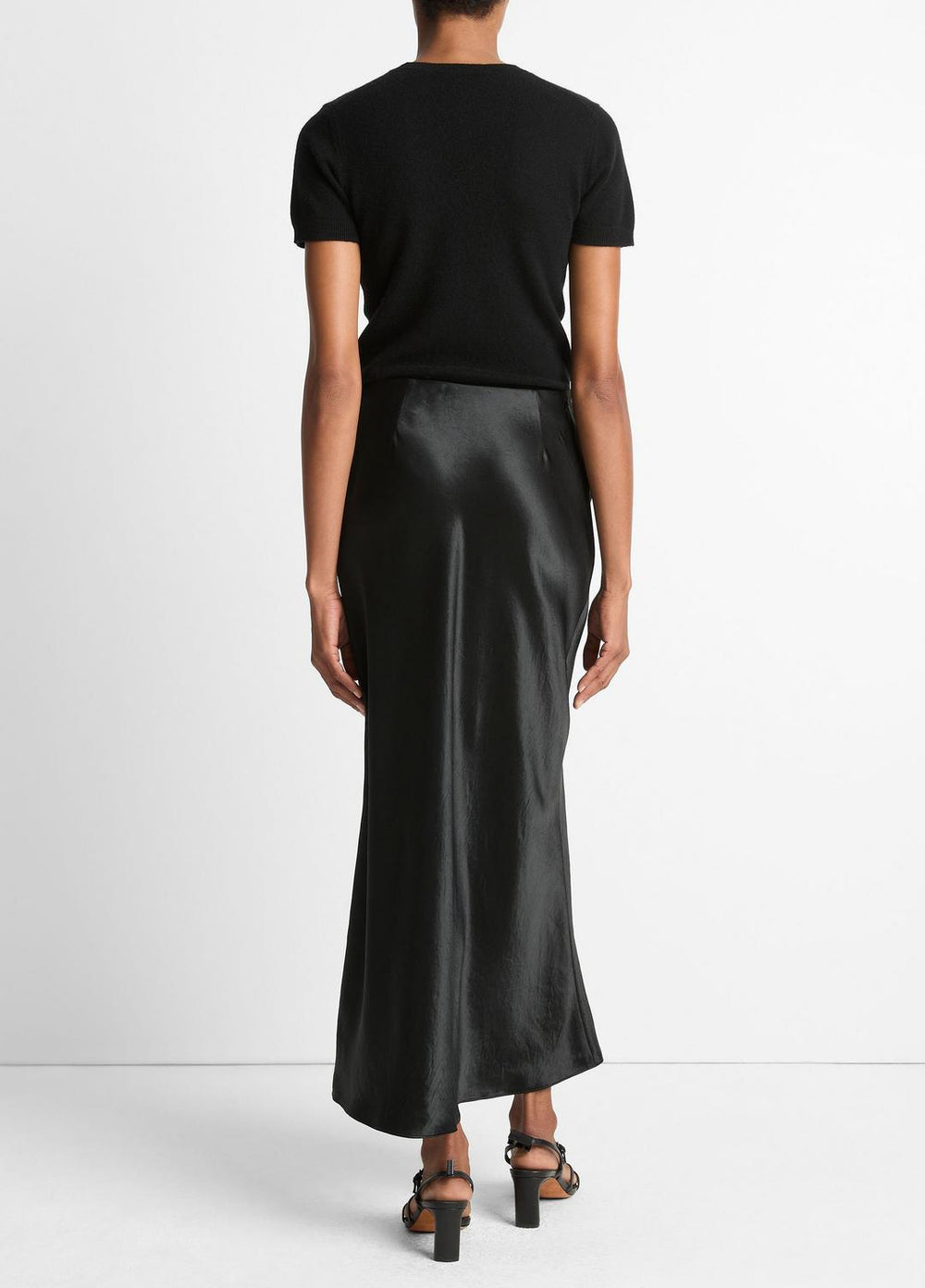 Satin Side-Slit Slip Skirt in Skirts | Vince sale