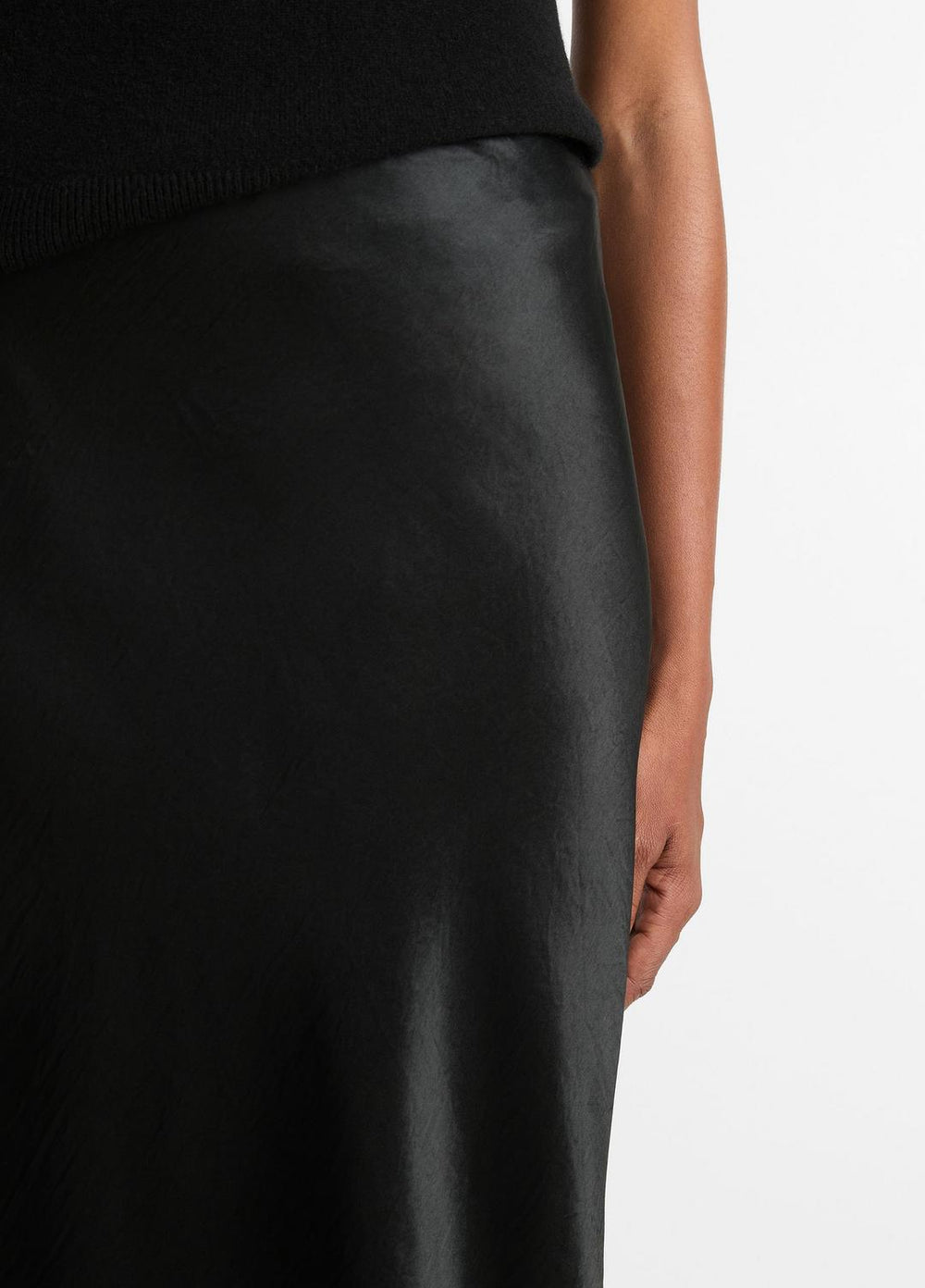 Satin Side-Slit Slip Skirt in Skirts | Vince sale