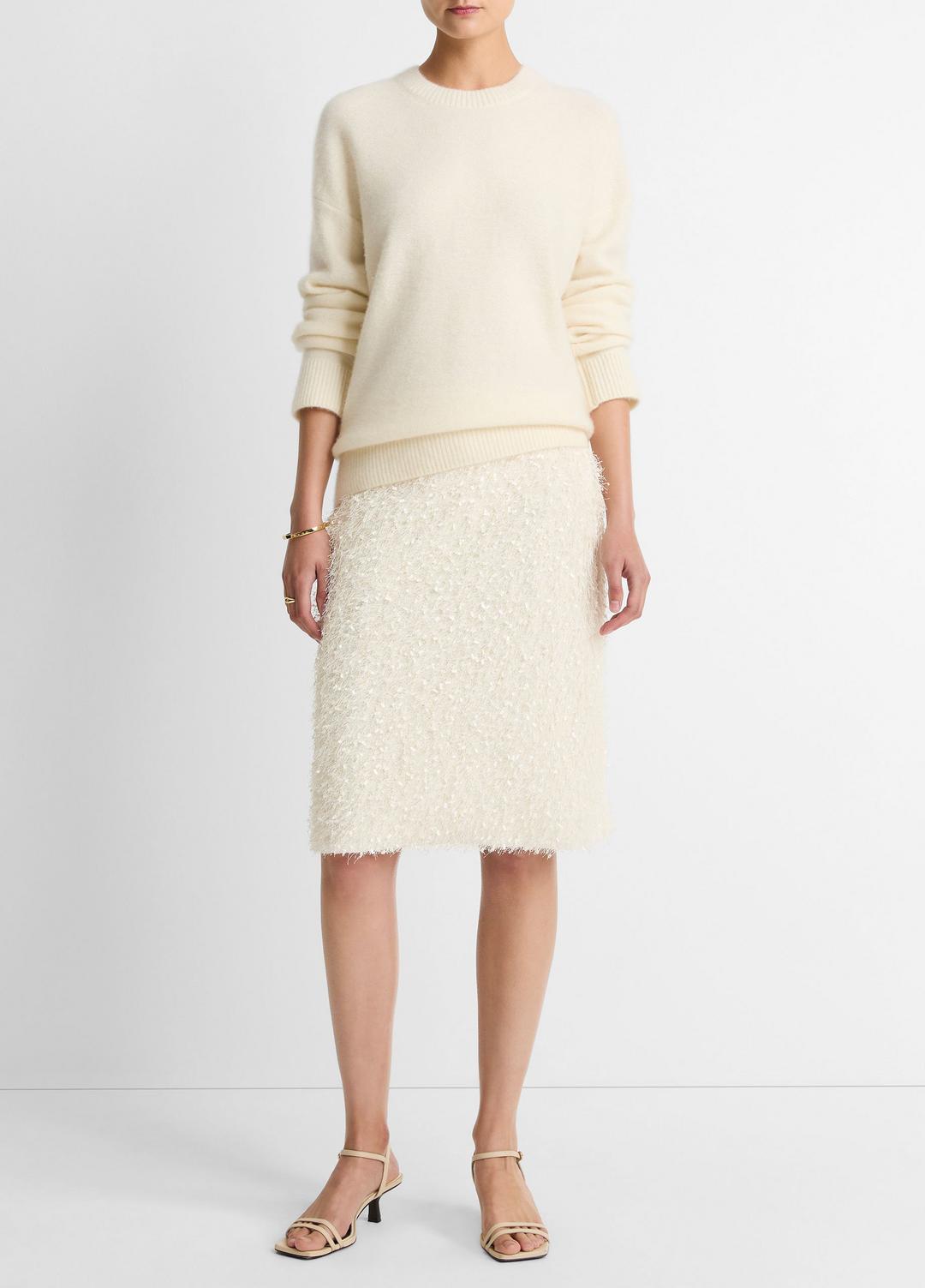 Feathery-Fringe Knee Skirt in Skirts | Vince on sale