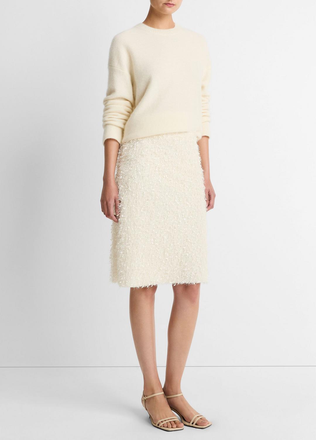 Feathery-Fringe Knee Skirt in Skirts | Vince on sale