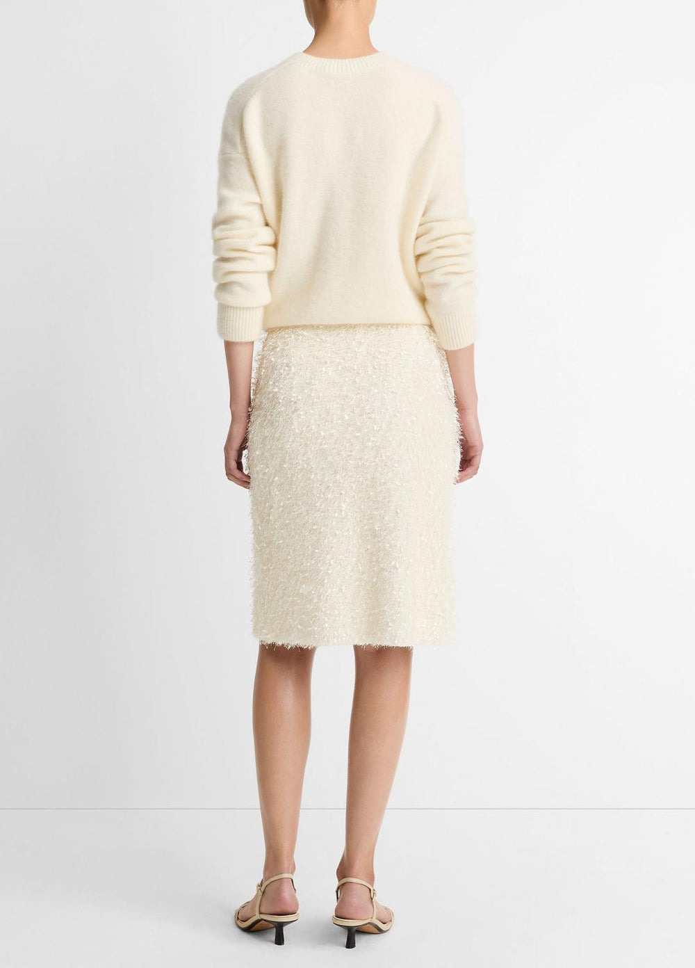 Feathery-Fringe Knee Skirt in Skirts | Vince on sale