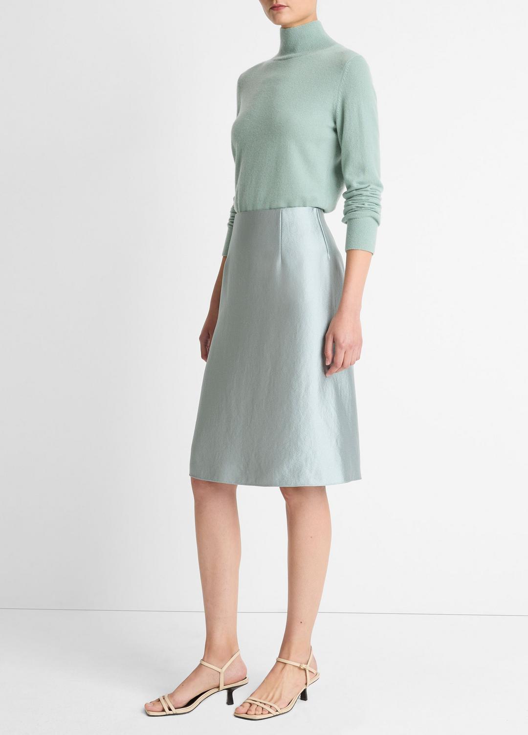 Satin A-Line Knee Skirt in Skirts | Vince discount