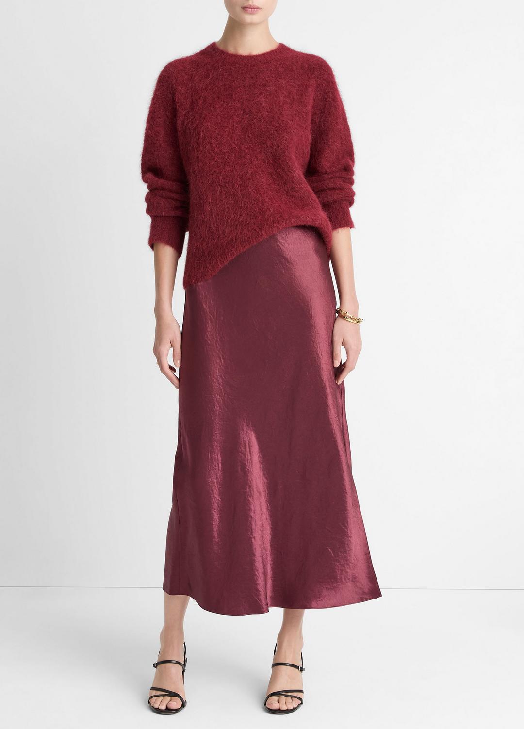 Satin Side-Slit Slip Skirt in Skirts | Vince sale