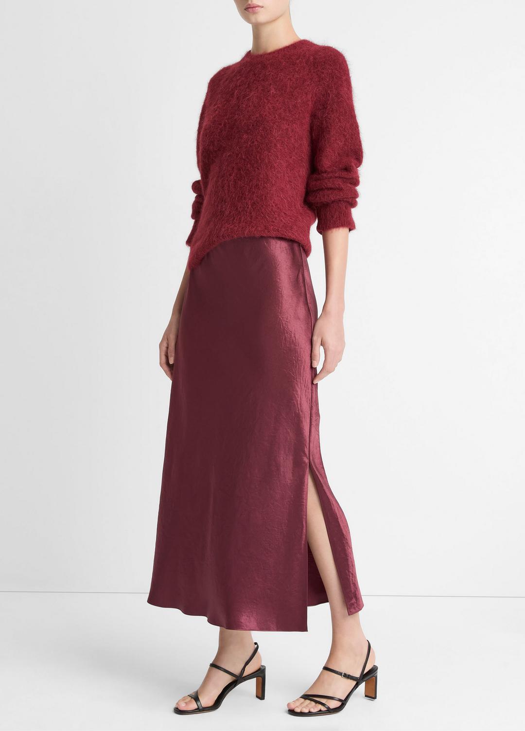 Satin Side-Slit Slip Skirt in Skirts | Vince sale