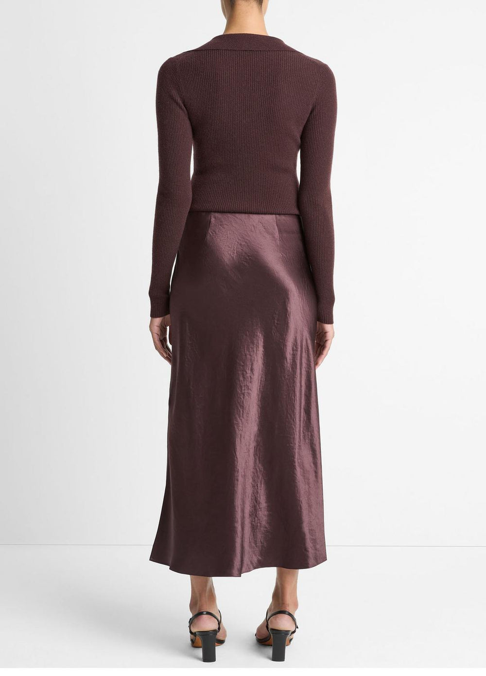 Satin Side-Slit Slip Skirt in Skirts | Vince Online