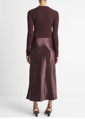Satin Side-Slit Slip Skirt in Skirts | Vince Online