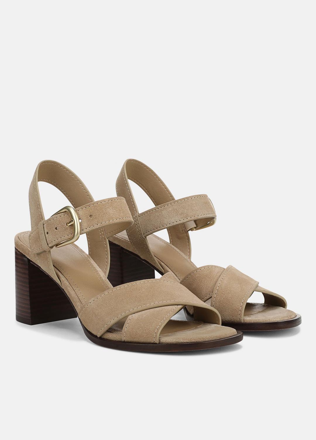 Salma Suede Heeled Sandal in Heels | Vince near me