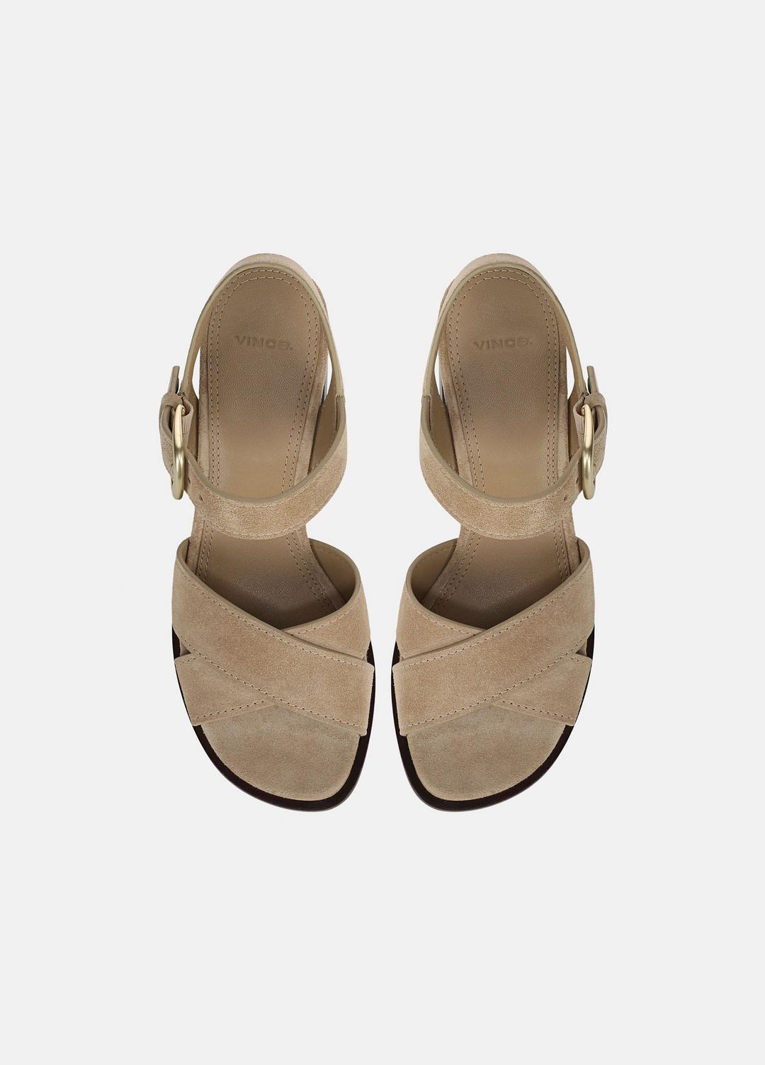 Salma Suede Heeled Sandal in Heels | Vince near me