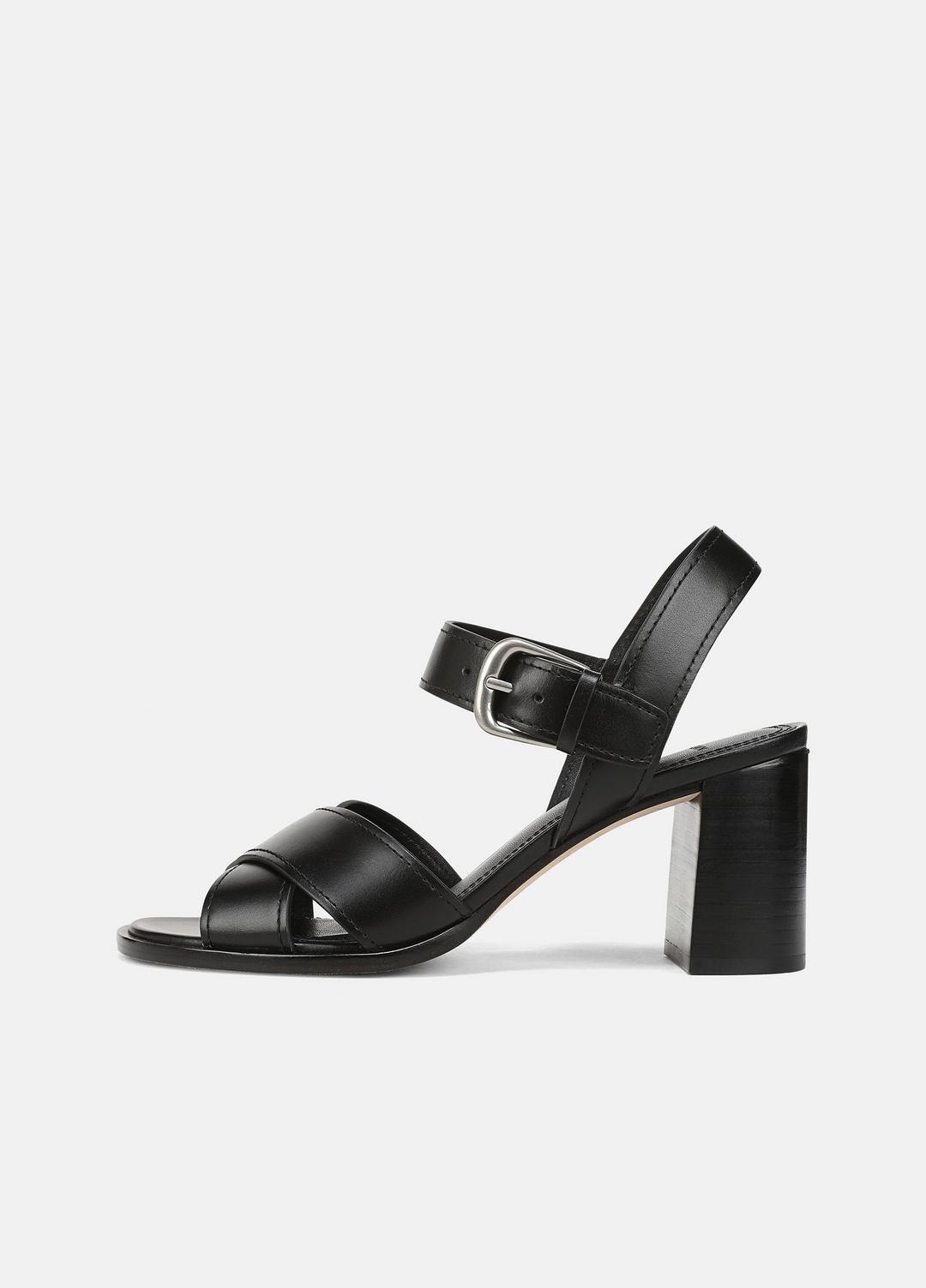 Salma Leather Heeled Sandal in Heels | Vince for sale