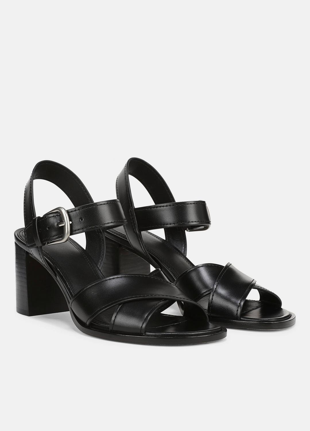 Salma Leather Heeled Sandal in Heels | Vince for sale