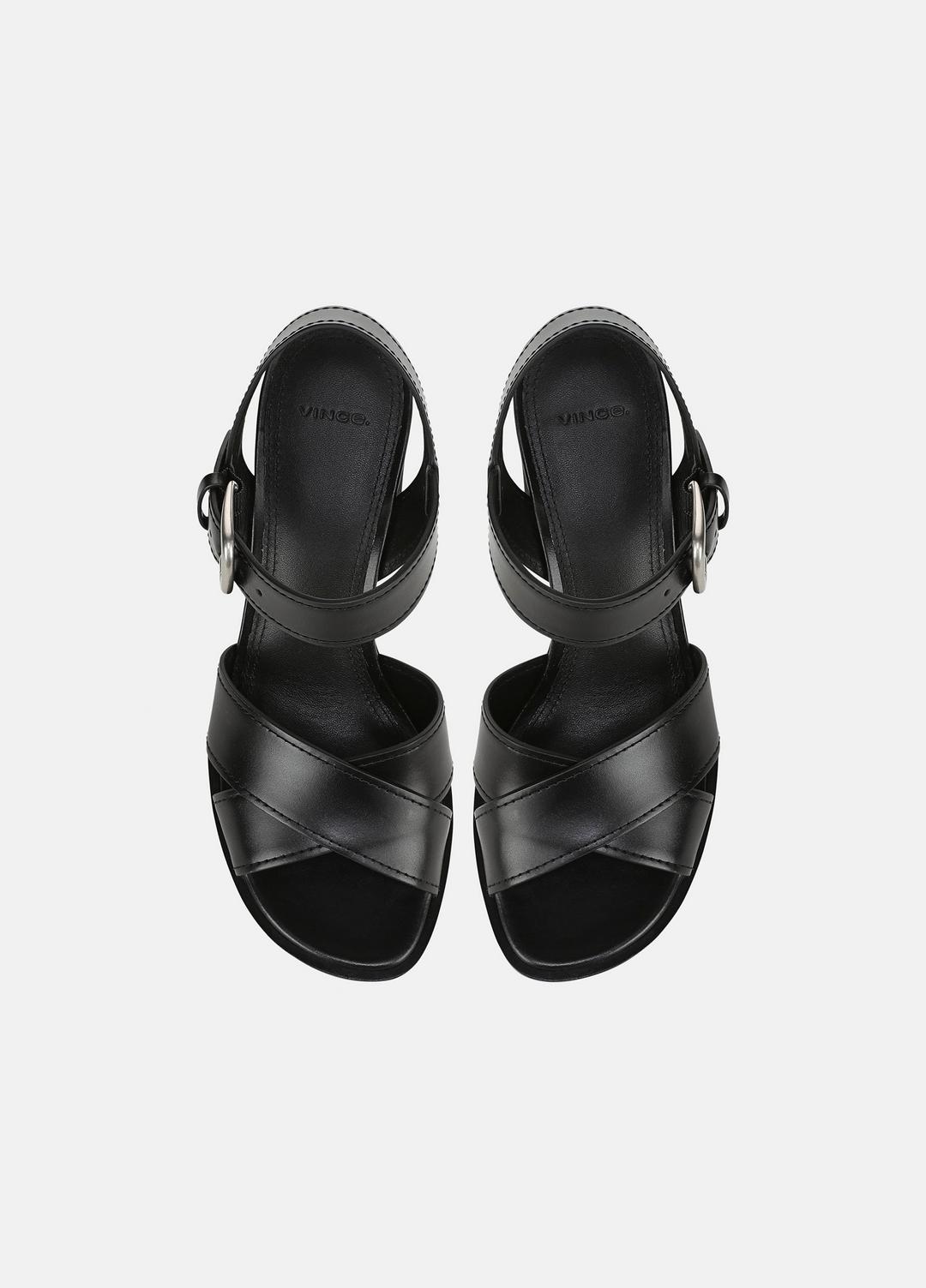 Salma Leather Heeled Sandal in Heels | Vince for sale