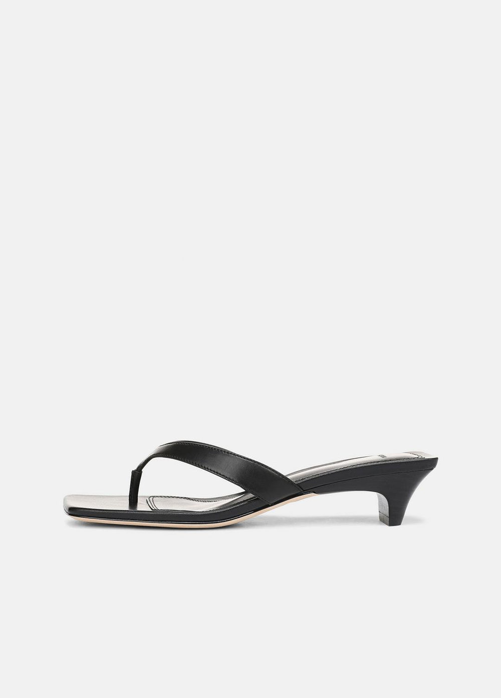 San Juan Leather Heeled Thong Sandal in Heels | Vince US
