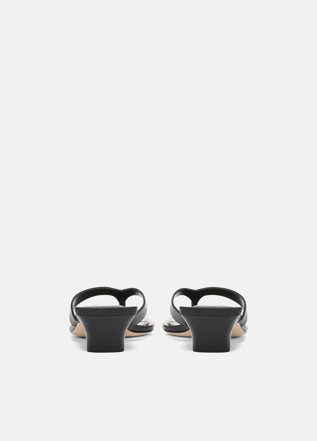 San Juan Leather Heeled Thong Sandal in Heels | Vince US