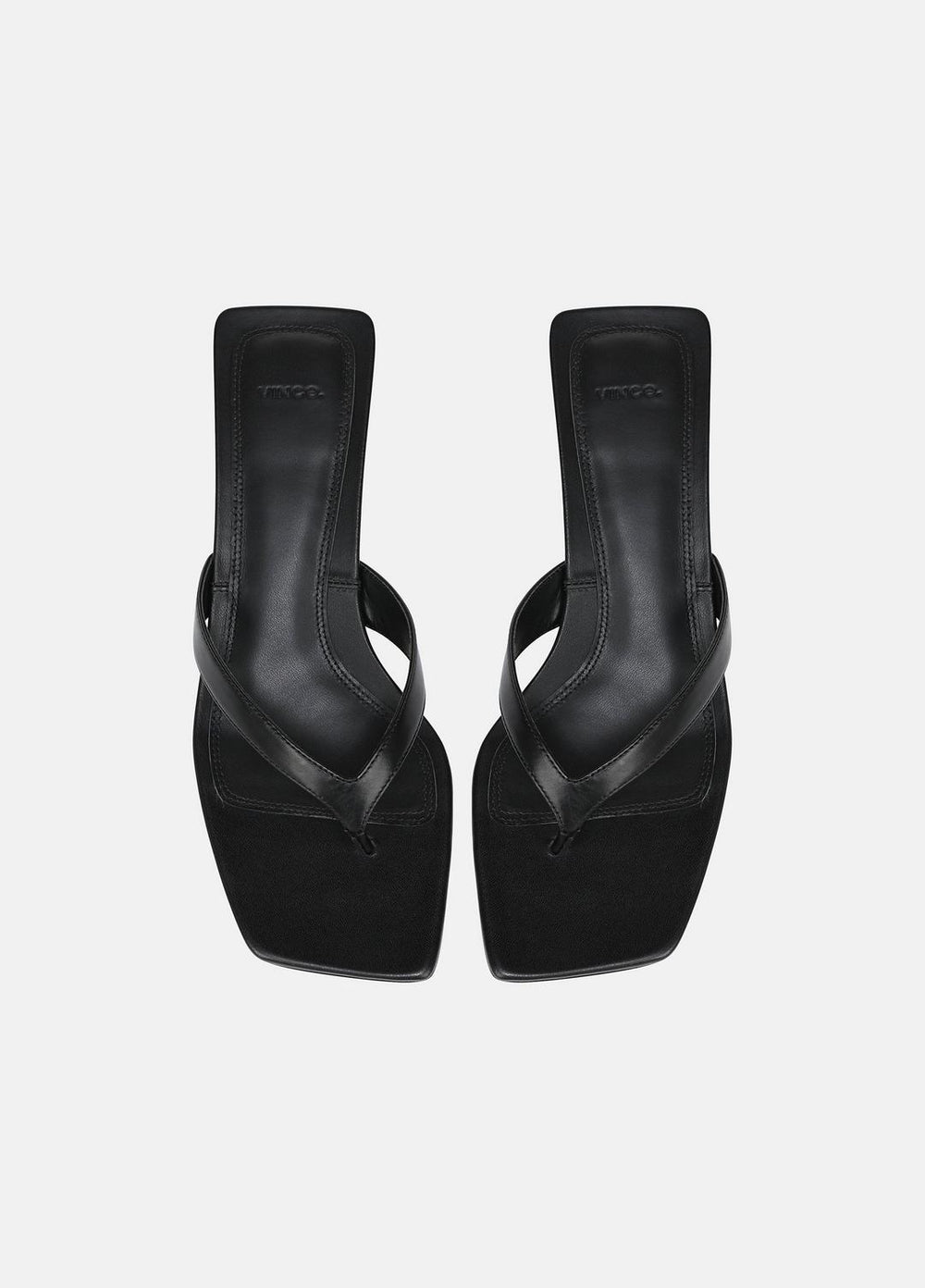 San Juan Leather Heeled Thong Sandal in Heels | Vince US