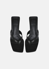 San Juan Leather Heeled Thong Sandal in Heels | Vince US