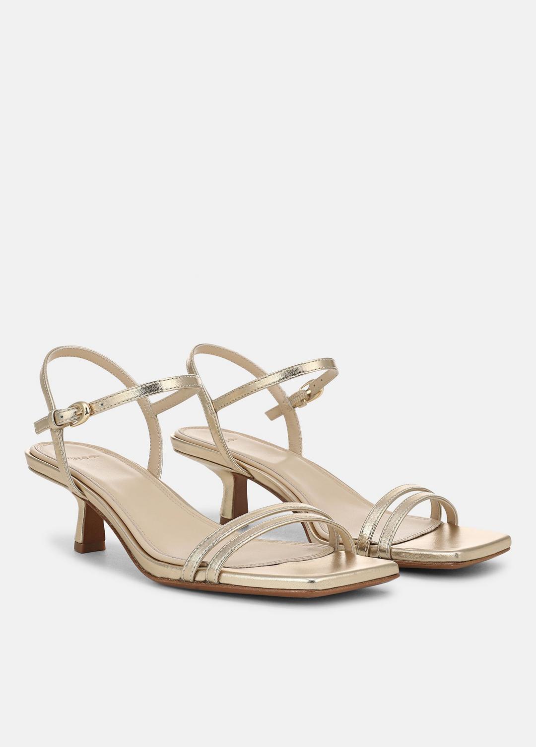 Tilda Metallic Leather Heeled Sandal in Heels | Vince near me