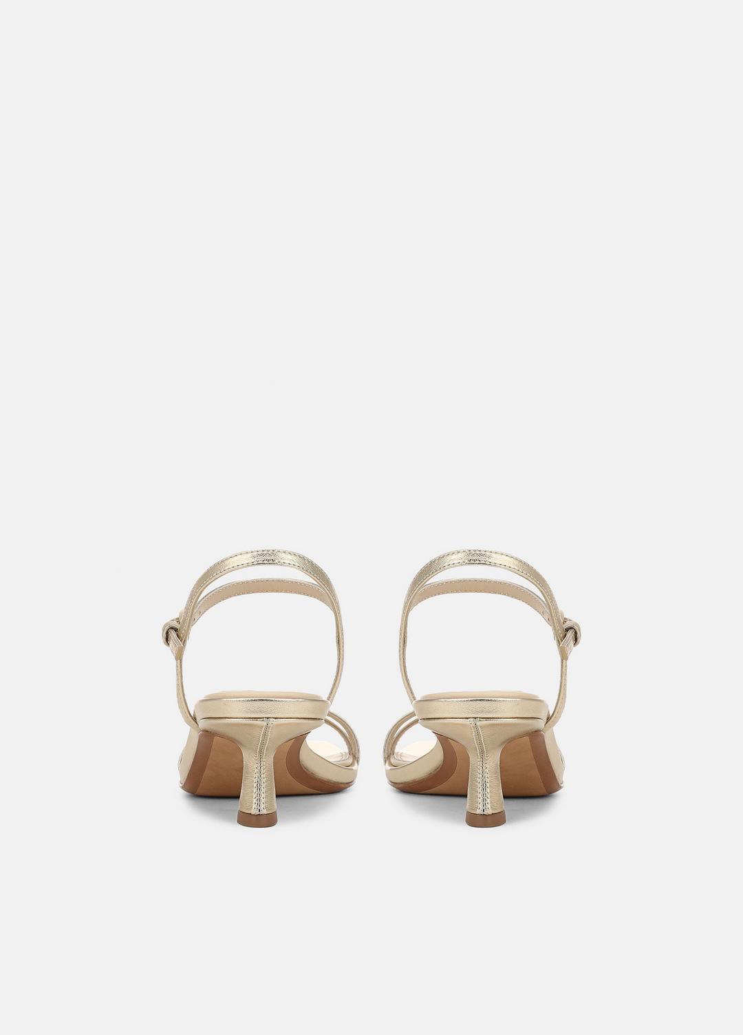 Tilda Metallic Leather Heeled Sandal in Heels | Vince near me
