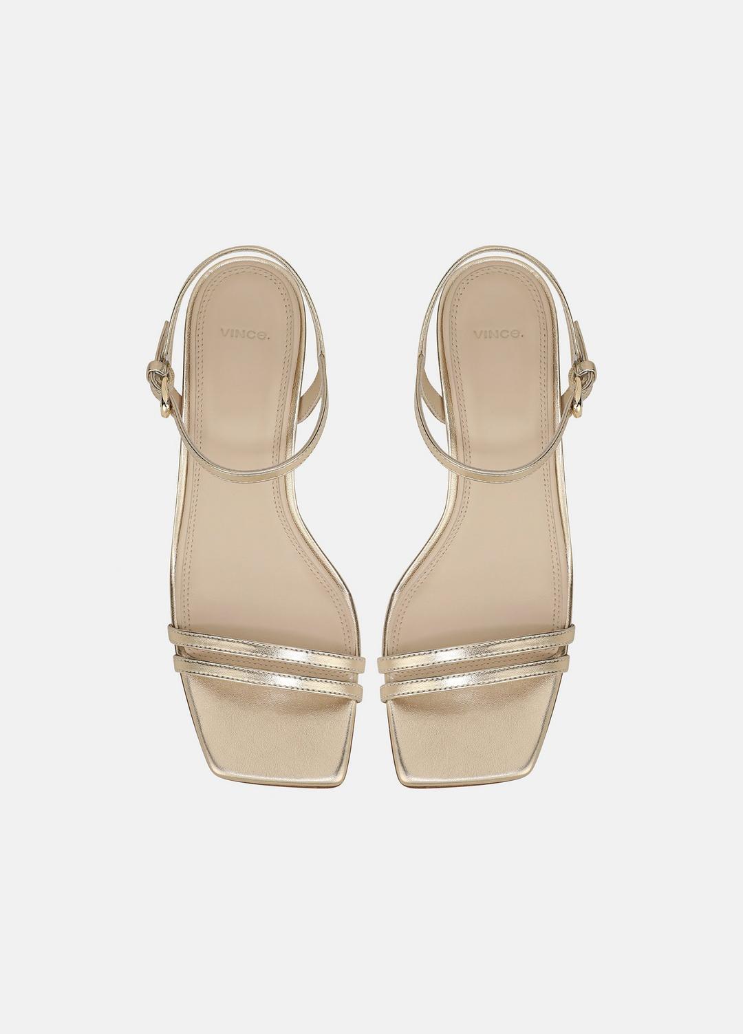 Tilda Metallic Leather Heeled Sandal in Heels | Vince near me