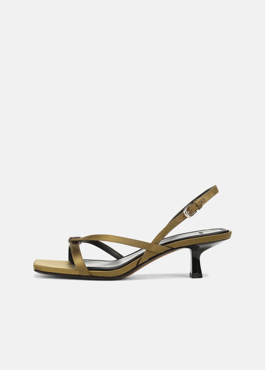 Tali Satin Slingback Sandal in Heels | Vince for sale
