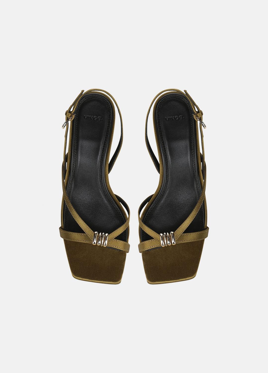 Tali Satin Slingback Sandal in Heels | Vince for sale