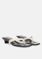 San Juan Leather Heeled Thong Sandal in Heels | Vince Online