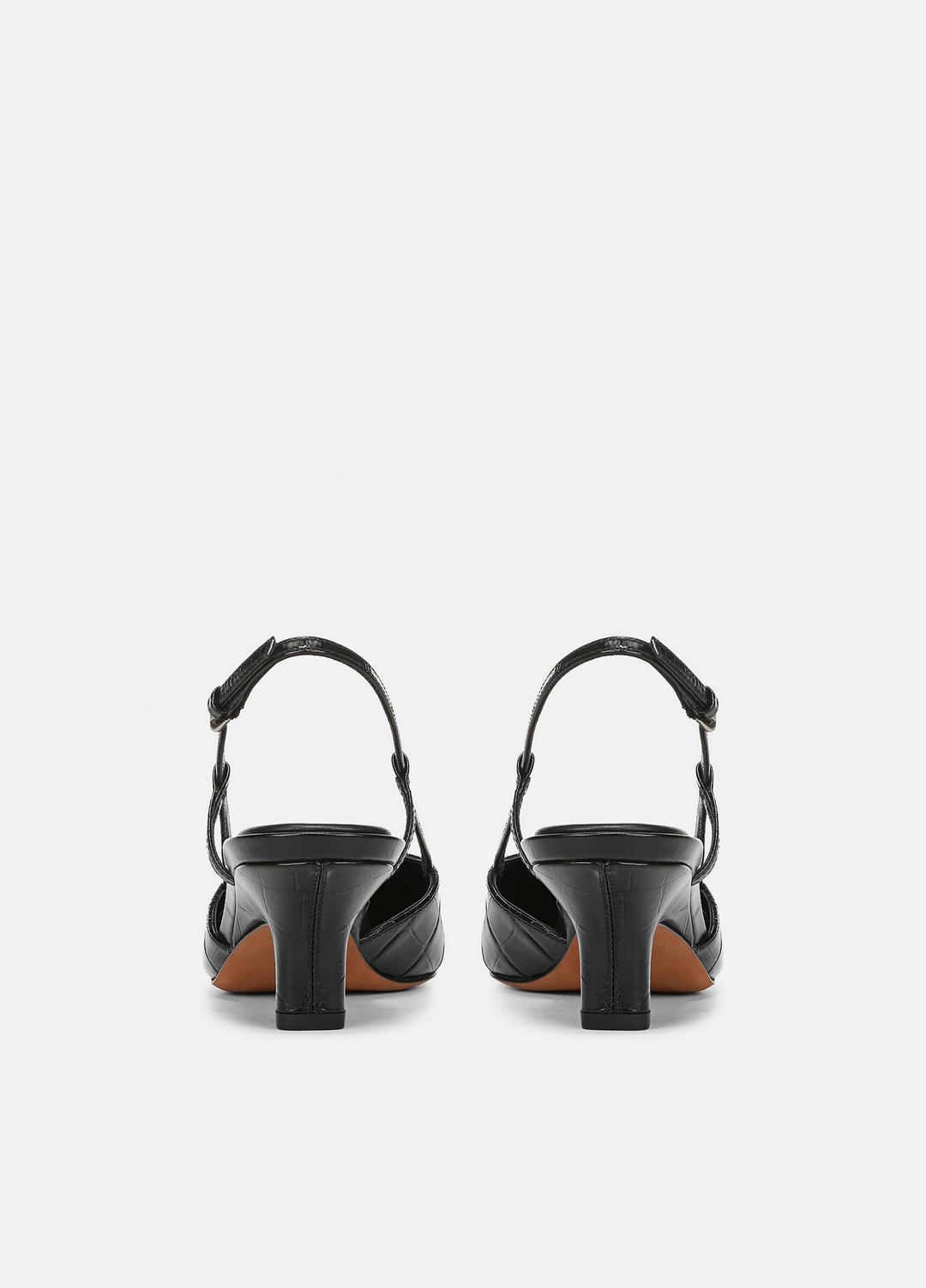Levvy Croc-Embossed Leather Slingback Heel in Heels | Vince outlet