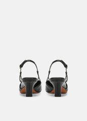 Levvy Croc-Embossed Leather Slingback Heel in Heels | Vince outlet