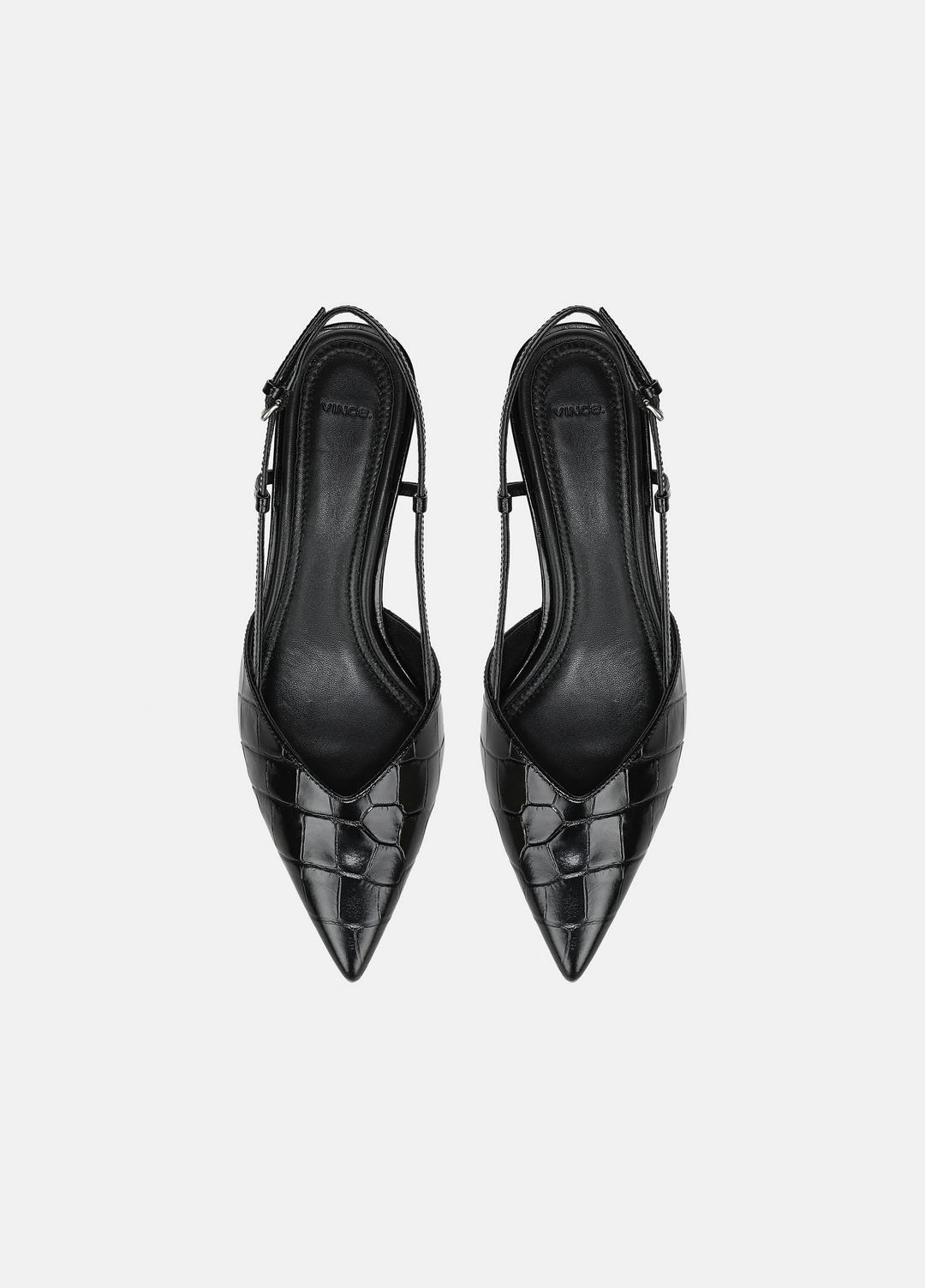 Levvy Croc-Embossed Leather Slingback Heel in Heels | Vince outlet