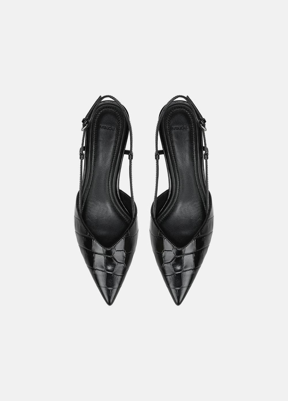 Levvy Croc-Embossed Leather Slingback Heel in Heels | Vince outlet