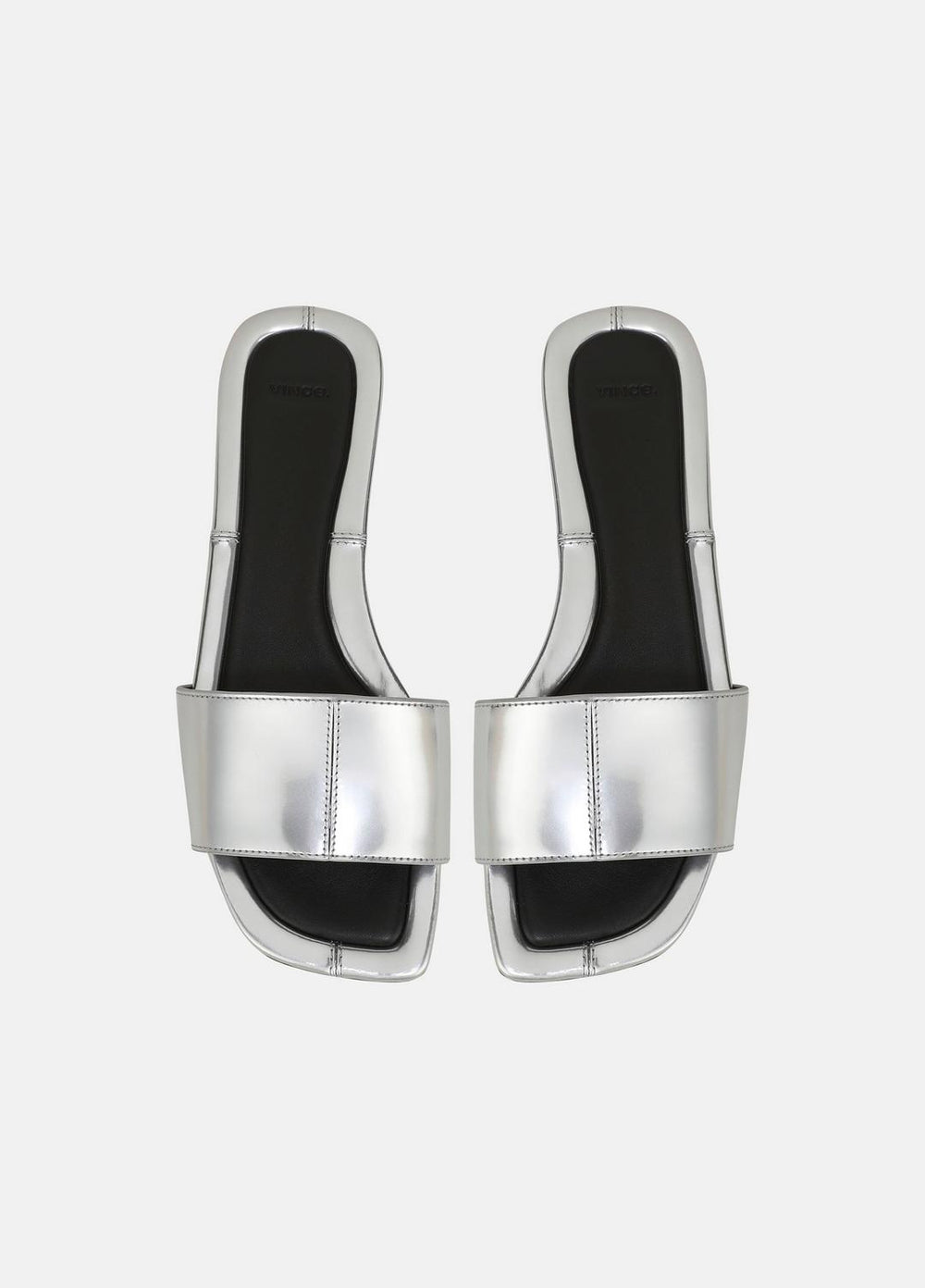 Valeria Metallic Leather Slide Sandal in Sandals | Vince for sale